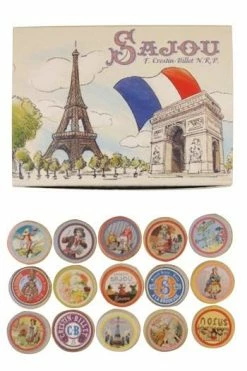 15 Bobines Bois Miniatures Boîte Sajou