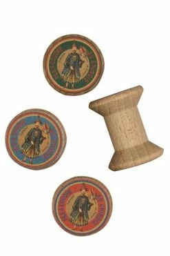 4 Bobines Bois Miniatures étiquettes Fil Au Chinois