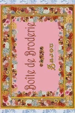 Boîte à Couture Vide Broderie Rose 7 Boîte à Couture Vide Broderie Rose -artisanat Soldes Magasin boite a couture vide broderie rose 2