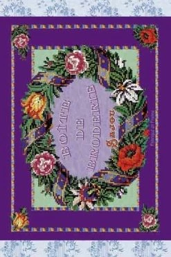 Boîte à Couture Vide Broderie Violette 7 Boîte à Couture Vide Broderie Violette -artisanat Soldes Magasin boite a couture vide broderie violette 1