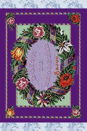 Boîte à Couture Vide Broderie Violette 3 Boîte à Couture Vide Broderie Violette – Image 3