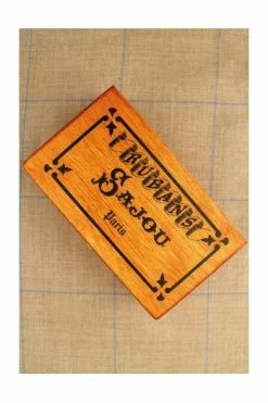 Boîte Bois Sérigraphiée Rubans -artisanat Soldes Magasin boite bois serigraphiee rubans 2