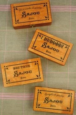 Boîte Bois Sérigraphiée Rubans -artisanat Soldes Magasin boite bois serigraphiee rubans 5