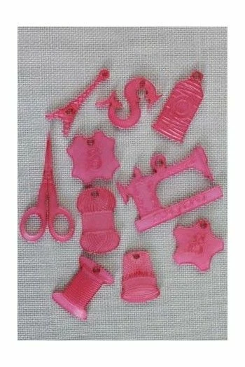 Breloque Bijou Machine à Coudre Façon Opaline Rose 5 Breloque Bijou Machine à Coudre Façon Opaline Rose – Image 5