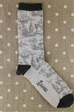 Chaussettes Toile De Jouy écru Noir 35/37 7 Chaussettes Toile De Jouy écru Noir 35/37 -artisanat Soldes Magasin chaussettes toile de jouy ecru noir 35 37 1