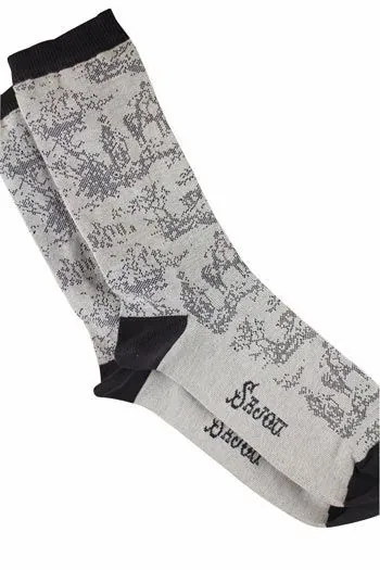 Chaussettes Toile De Jouy écru Noir 35/37 1 Chaussettes Toile De Jouy écru Noir 35/37