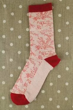Chaussettes Toile De Jouy écru Rouge 38/40 9 Chaussettes Toile De Jouy écru Rouge 38/40 -artisanat Soldes Magasin chaussettes toile de jouy ecru rouge 38 40 3