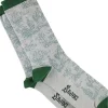 Chaussettes Toile De Jouy écru Vert 35/37