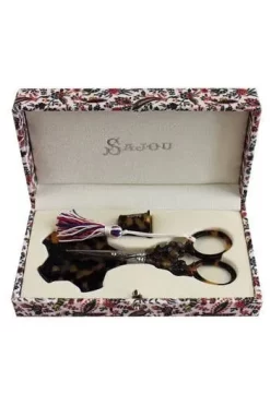 Ciseaux Broderie écaille Fleur Nécessaire Coquecigrues