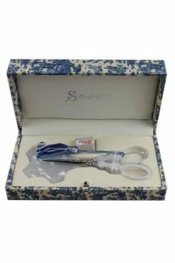 Ciseaux Broderie Nacre Croix Nécessaire Jouy Bleu