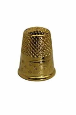 Dé à Coudre Laiton Doré Taille 3 - 15,7 Mm