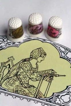 Dé De Porcelaine Blanche Brodeuse Sajou Jaune -artisanat Soldes Magasin de de porcelaine blanche brodeuse sajou jaune 5