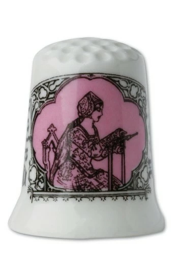 Dé De Porcelaine Blanche Brodeuse Sajou Rose 1 Dé De Porcelaine Blanche Brodeuse Sajou Rose