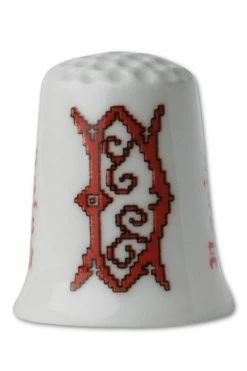 Dé De Porcelaine Blanche Lettre D