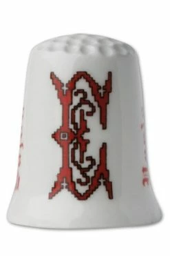 Dé De Porcelaine Blanche Lettre E