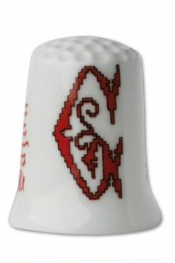 Dé De Porcelaine Blanche Lettre G