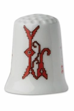 Dé De Porcelaine Blanche Lettre L