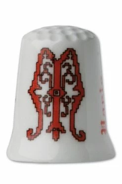 Dé De Porcelaine Blanche Lettre M