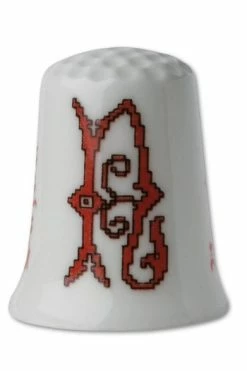 Dé De Porcelaine Blanche Lettre N