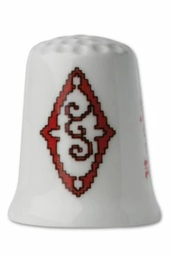 Dé De Porcelaine Blanche Lettre O