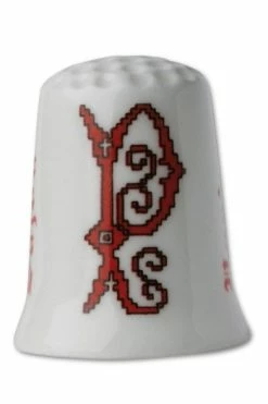 Dé De Porcelaine Blanche Lettre P