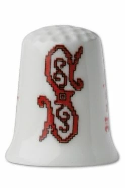 Dé De Porcelaine Blanche Lettre S