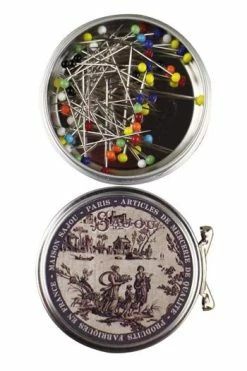 Epingles Tête Verre Et Nourrice Toile De Jouy -artisanat Soldes Magasin epingles tete verre et nourrice toile de jouy 1