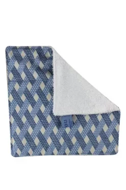 Essuie-mains éponge Croisillons Bleus