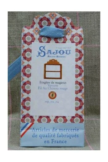 Étagère En Bois Miniature Fil Au Chinois Rouge 3 Étagère En Bois Miniature Fil Au Chinois Rouge – Image 3