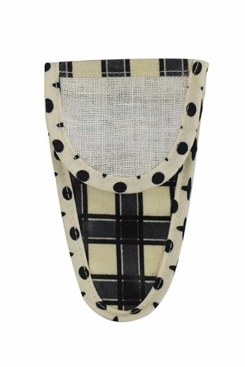 Etui Porte-ciseaux Toile Cirée Carreaux Noirs - M 1 Etui Porte-ciseaux Toile Cirée Carreaux Noirs - M