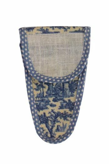 Etui Porte-ciseaux Toile Cirée Jouy Bleu - M 1 Etui Porte-ciseaux Toile Cirée Jouy Bleu - M