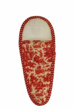 Etui Porte-ciseaux Toile Cirée Jouy Rouge - M -artisanat Soldes Magasin etui porte ciseaux toile ciree jouy rouge m 1