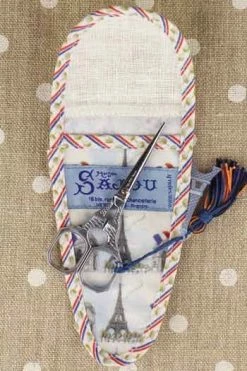 Etui Porte-ciseaux Toile Cirée Paris - M -artisanat Soldes Magasin etui porte ciseaux toile ciree paris m 2