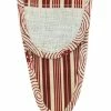 Etui Porte-ciseaux Toile Cirée Rayures Bordeaux - M
