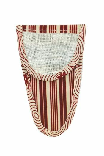 Etui Porte-ciseaux Toile Cirée Rayures Bordeaux - M 1 Etui Porte-ciseaux Toile Cirée Rayures Bordeaux - M