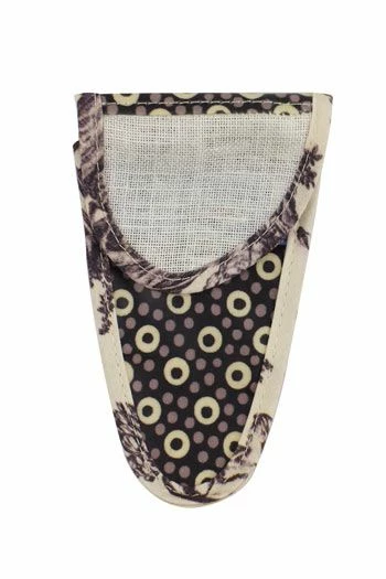 Etui Porte-ciseaux Toile Cirée Ronds Gris - M 1 Etui Porte-ciseaux Toile Cirée Ronds Gris - M