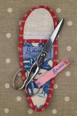 Etui Porte-ciseaux Toile De Jouy Bleue-bordeaux - L 7 Etui Porte-ciseaux Toile De Jouy Bleue-bordeaux - L -artisanat Soldes Magasin etui porte ciseaux toile de jouy bleue bordeaux l 2