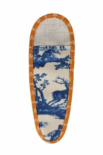 Etui Porte-ciseaux Toile De Jouy Bleue-orange - L 2 Etui Porte-ciseaux Toile De Jouy Bleue-orange - L – Image 2