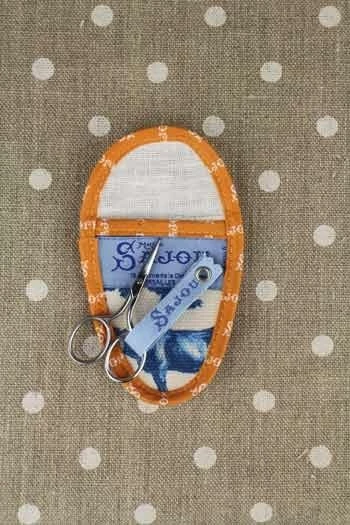 Etui Porte-ciseaux Toile De Jouy Bleue-orange - S 3 Etui Porte-ciseaux Toile De Jouy Bleue-orange - S – Image 3