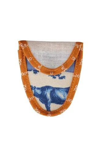 Etui Porte-ciseaux Toile De Jouy Bleue-orange - S 1 Etui Porte-ciseaux Toile De Jouy Bleue-orange - S