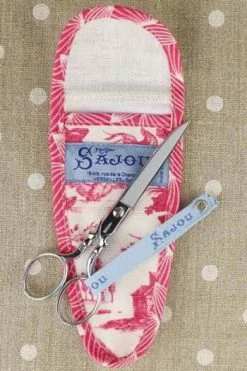 Etui Porte-ciseaux Toile De Jouy Rose - L 7 Etui Porte-ciseaux Toile De Jouy Rose - L -artisanat Soldes Magasin etui porte ciseaux toile de jouy rose l 2