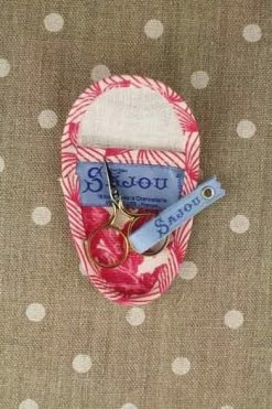 Etui Porte-ciseaux Toile De Jouy Rose - S -artisanat Soldes Magasin etui porte ciseaux toile de jouy rose s 1