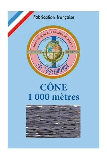Fil à Broder Tonkin Cône 1008 Ardoise 1 Fil à Broder Tonkin Cône 1008 Ardoise