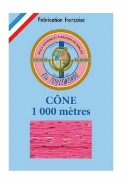 Fil à Broder Tonkin Cône 1019 Rose Vif
