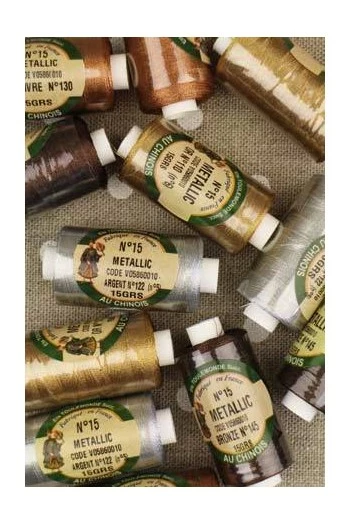 Fil à Coudre Métallisé N°40 Cône 113 - Dorure 6 Fil à Coudre Métallisé N°40 Cône 113 - Dorure – Image 6