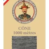 Fil à Coudre Métallisé N°40 Cône 125 - Chiné Argent