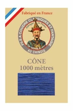 Fil à Coudre Métallisé N°40 Cône 240 - Bleu Dur
