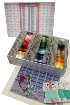 Fil Broderie Retors Du Nord Boîte Collection 96 Cartes