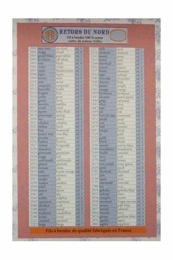 Fil Broderie Retors Du Nord Boîte Collection 96 Cartes 5 Fil Broderie Retors Du Nord Boîte Collection 96 Cartes – Image 5