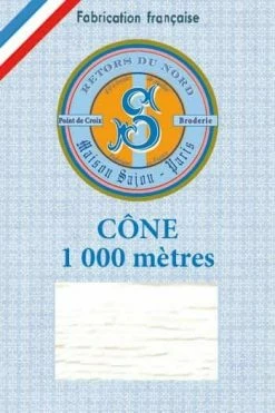 Fil Broderie Retors Du Nord Cône 2004 - Mi-blanc